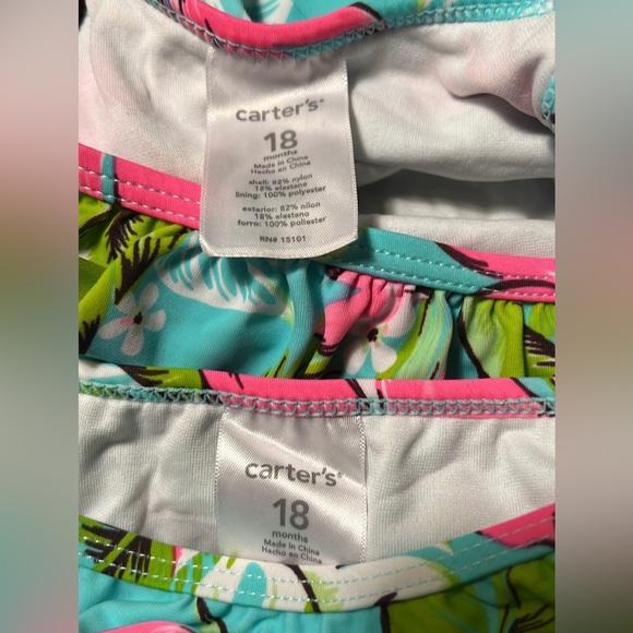 Bundle of 2 Carter’s, 2 piece Swimsuits, size 18 months  
Pink, blue - Picture 4 of 6